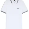 Slim-Fit-Poloshirt aus Stretch-Baumwolle mit Logo und Streifen