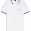 Slim-Fit-Poloshirt aus Stretch-Baumwolle mit Logo und Streifen