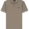 Slim-Fit-Poloshirt aus Stretch-Baumwolle mit Logo und Streifen