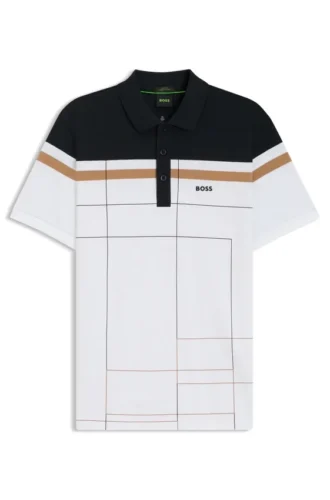 Slim-Fit-Poloshirt aus Stretch-Baumwolle mit Quick-Dry-Funktion