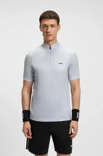 Slim-Fit-Poloshirt aus Stretch-Ripstop mit schnelltrocknender Funktion