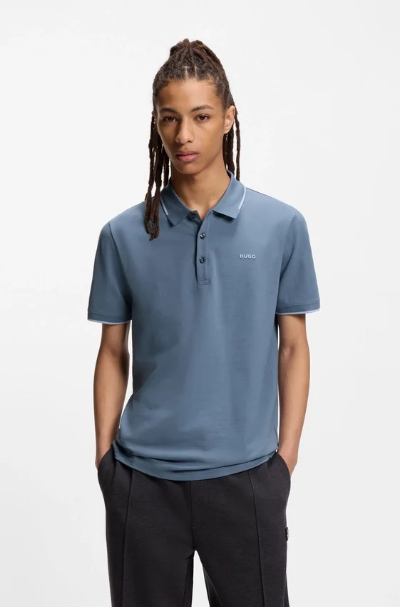 Slim-Fit-Poloshirt mit gesticktem Logo aus Stretch-Baumwolle Slim-Fit-Poloshirt mit gesticktem Logo aus Stretch-Baumwolle