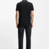 Slim-Fit-Poloshirt mit gesticktem Logo aus Stretch-Baumwolle