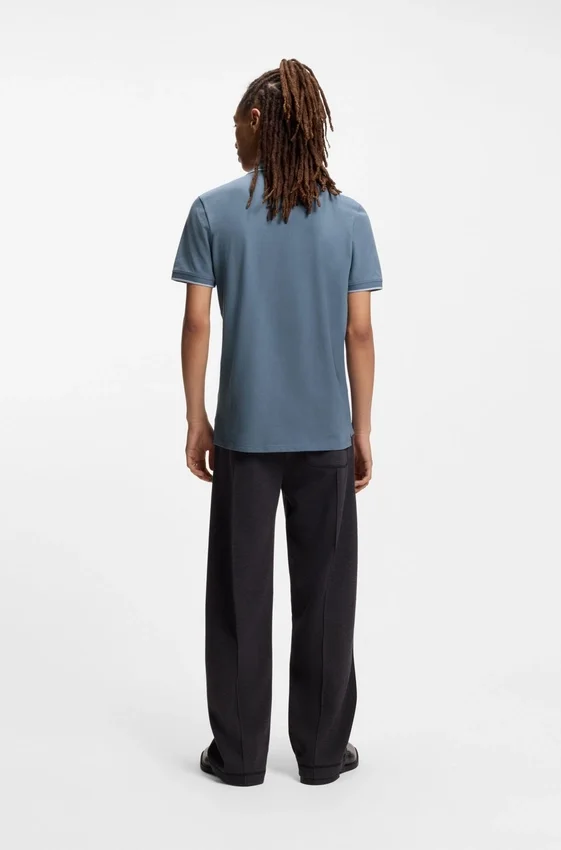 Slim-Fit-Poloshirt mit gesticktem Logo aus Stretch-Baumwolle Slim-Fit-Poloshirt mit gesticktem Logo aus Stretch-Baumwolle