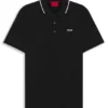 Slim-Fit-Poloshirt mit gesticktem Logo aus Stretch-Baumwolle