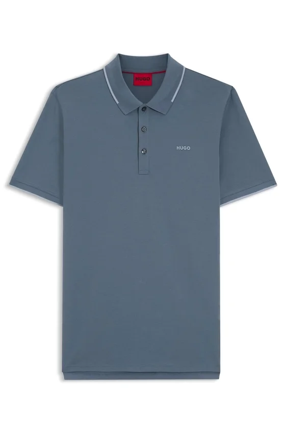 Slim-Fit-Poloshirt mit gesticktem Logo aus Stretch-Baumwolle Slim-Fit-Poloshirt mit gesticktem Logo aus Stretch-Baumwolle