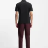 Slim-Fit-Poloshirt mit Johnny-Kragen aus Stretch-Baumwolle