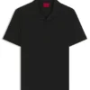 Slim-Fit-Poloshirt mit Johnny-Kragen aus Stretch-Baumwolle