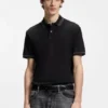 Slim-Fit-Poloshirt mit Kontraststreifen aus merzerisierter Baumwolle
