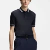 Slim-Fit-Poloshirt mit Kontraststreifen aus merzerisierter Baumwolle Slim-Fit-Poloshirt mit Kontraststreifen aus merzerisierter Baumwolle