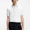 Slim-Fit-Poloshirt mit Kontraststreifen aus merzerisierter Baumwolle Slim-Fit-Poloshirt mit Kontraststreifen aus merzerisierter Baumwolle