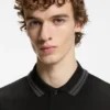 Slim-Fit-Poloshirt mit Kontraststreifen aus merzerisierter Baumwolle