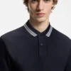 Slim-Fit-Poloshirt mit Kontraststreifen aus merzerisierter Baumwolle Slim-Fit-Poloshirt mit Kontraststreifen aus merzerisierter Baumwolle