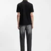 Slim-Fit-Poloshirt mit Kontraststreifen aus merzerisierter Baumwolle