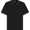 Slim-Fit-Poloshirt mit Kontraststreifen aus merzerisierter Baumwolle