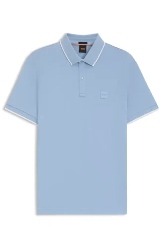 Slim-Fit-Poloshirt mit Logo-Patch aus Stretch-Baumwolle