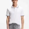 Slim-Fit-Poloshirt mit Logo-Patch aus Stretch-Baumwolle