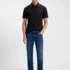 Slim-Fit-Poloshirt mit Logo-Patch aus Stretch-Baumwolle