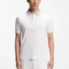 Slim-Fit-Poloshirt mit Streifenbesatz aus merzerisierter Baumwolle
