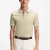 Slim-Fit-Poloshirt mit Streifenbesatz aus merzerisierter Baumwolle Slim-Fit-Poloshirt mit Streifenbesatz aus merzerisierter Baumwolle