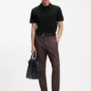 Slim-Fit-Poloshirt mit Streifenbesatz aus merzerisierter Baumwolle