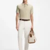 Slim-Fit-Poloshirt mit Streifenbesatz aus merzerisierter Baumwolle Slim-Fit-Poloshirt mit Streifenbesatz aus merzerisierter Baumwolle