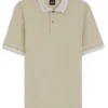 Slim-Fit-Poloshirt mit Streifenbesatz aus merzerisierter Baumwolle Slim-Fit-Poloshirt mit Streifenbesatz aus merzerisierter Baumwolle