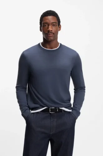 Slim-Fit-Pullover aus Merinowolle