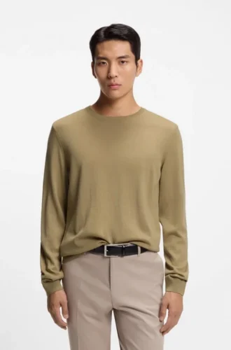 Slim-Fit-Pullover aus Merinowolle