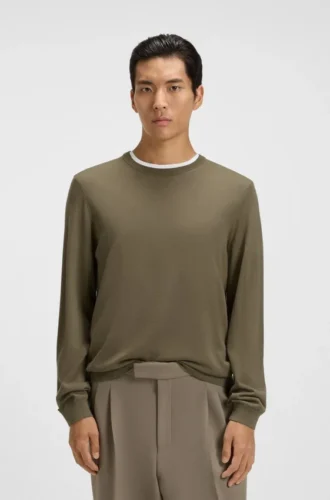 Slim-Fit-Pullover aus Merinowolle