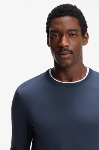 Slim-Fit-Pullover aus Merinowolle
