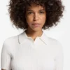 Slim-Fit-Pullover mit Rippbündchen und Polokragen