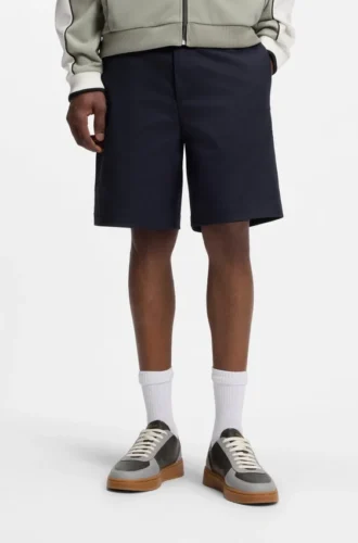 Slim-Fit-Shorts aus merzerisierter Stretch-Baumwolle