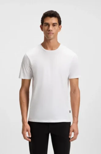 Slim-Fit-Shorts mit kurzen Ärmeln aus merzerisierter Baumwolle