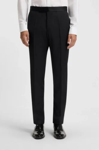 Slim-Fit-Smoking-Hose aus Schurwoll-Serge