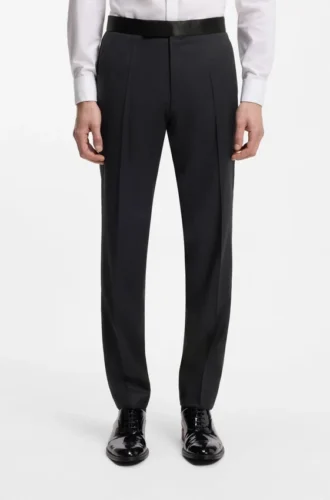 Slim-Fit-Smoking-Hose aus Schurwoll-Serge