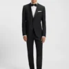 Slim-Fit-Smoking-Hose aus Schurwoll-Serge