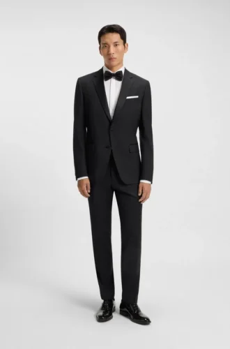 Slim-Fit-Smoking-Hose aus Schurwoll-Serge