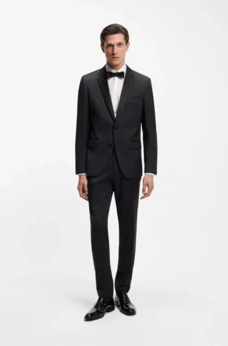 Slim-Fit-Smoking-Hose aus Schurwoll-Serge