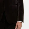 Slim-Fit-Smokingjacke aus Baumwollsamt