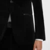 Slim-Fit-Smokingjacke aus Baumwollsamt