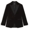 Slim-Fit-Smokingjacke aus Baumwollsamt