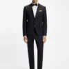 Slim-Fit-Smokingjacke aus Serge aus Schurwolle