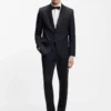 Slim-Fit-Smokingjacke aus Serge aus Schurwolle