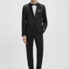 Slim-Fit-Smokingjacke aus Serge aus Schurwolle