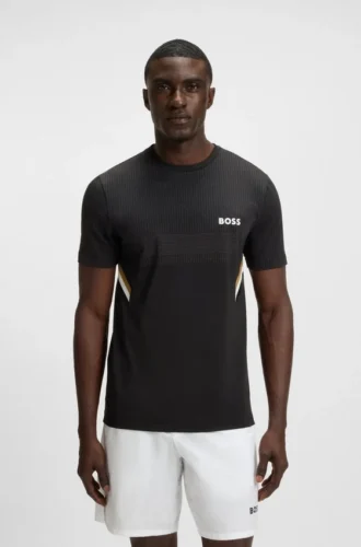Slim-Fit-T-Shirt aus Active-Piqué mit Feuchtigkeitsmanagement