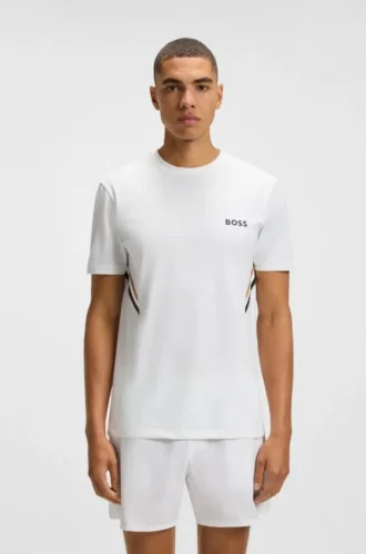 Slim-Fit-T-Shirt aus Active-Piqué mit Feuchtigkeitsmanagement