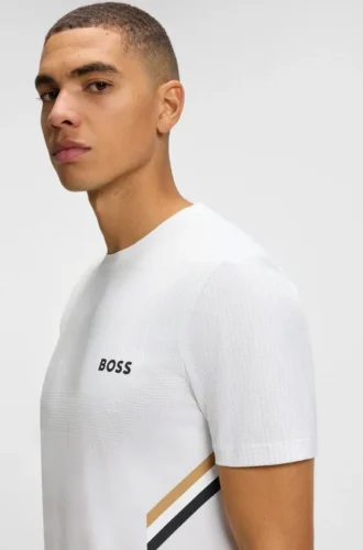 Slim-Fit-T-Shirt aus Active-Piqué mit Feuchtigkeitsmanagement