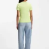 Slim-Fit-T-Shirt aus Baumwolle mit blauem Box-Logo