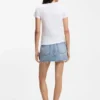 Slim-Fit-T-Shirt aus Baumwolle mit blauem Box-Logo